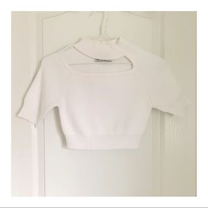 Urban Outfitters white cutout sweater top